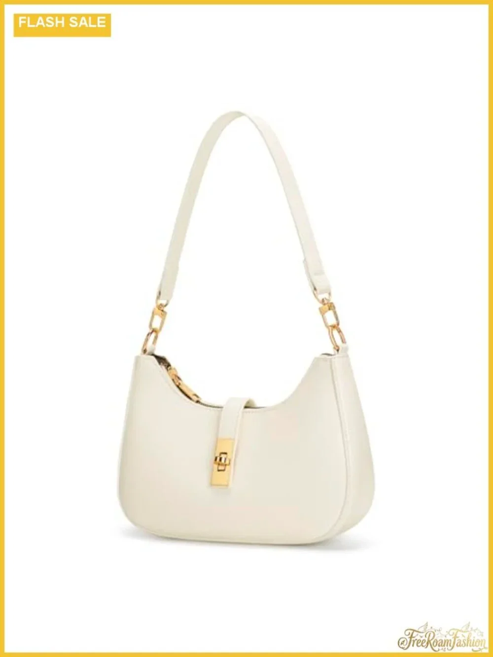 Crescent Hobo Shoulder Bag PU Leather Vegan Handbag